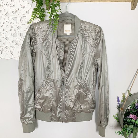 Diesel Jackets & Blazers - Diesel | Studded Bomber Zip Up Jacket, S